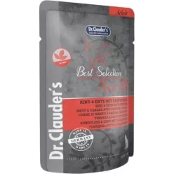   Dr.Clauder's Best Selection Cat No8 alutasak marha & kacsa burgonyával - Catnip 85 g KARTON - 16 db