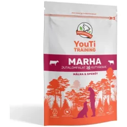   Farkaskonyha YouTi Training Marha, málna, spenót jutalomfalat 100 g