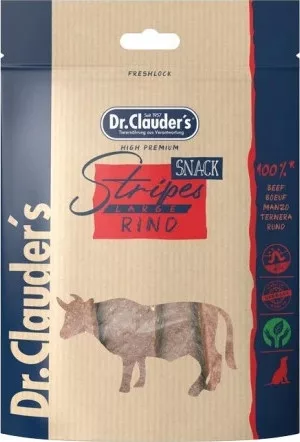 Dr.Clauder's Dog Jutalomfalat Stripes Large Marhahús csíkok 80 g