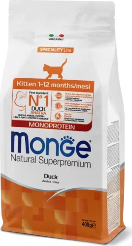 Monge Cat Speciality Line Kitten Kacsa Monoprotein 400 g