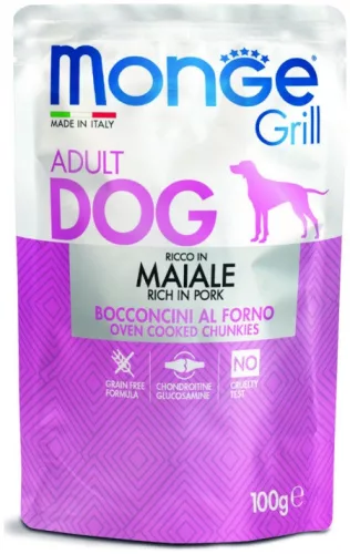 Monge Dog Grill sertés 100 g KARTON - 4 db