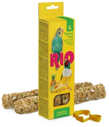 RIO Dupla Rúd Kiegészítő madáreleség trópusi gyümölcsökkel hull.papagájoknak és exotáknak 2 x 40 g