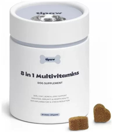 Tipaw 8-in-1 Multivitamins - Teljes értékű multivitamin kutyáknak - 60 db