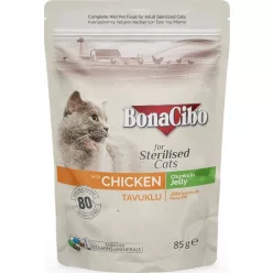   Bonacibo Pouch - Wet Adult Cat Food - Sterilised - Chicken 85 g