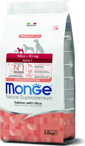 Monge Dog Speciality Line Mini Lazac & rizs - Adult 2,5 kg