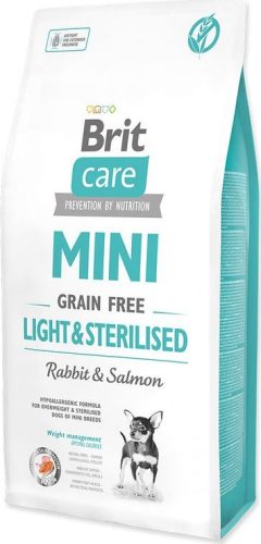 Brit Care Mini Grain Free Light&Sterilised Rabbit & Salmon 7 kg