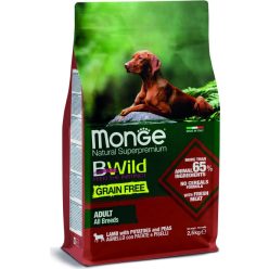  Monge BWild Grain Free Dog Bárány, burgonya & borsó 2,5 kg 