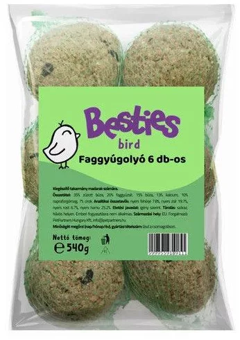 Besties faggyúgolyó 6 db - 540 g