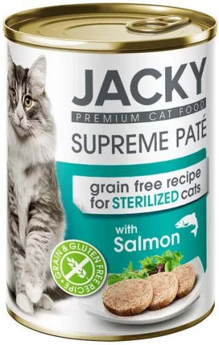 Jacky steril macska konzerv pástétom lazac 400 g