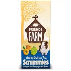   Tiny Friends Farm Gerty Guinea Pig Scrummies Alma, Eper, Sárgabarack és Banán 120 g