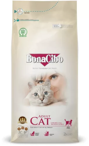 Bonacibo Cat (Csirke, szardella, rák és rizs) 2 kg
