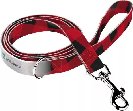 April&June piros és fekete kockás mintás póráz