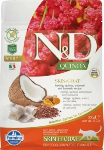N&D Cat Quinoa Skin & coat hering 300 g