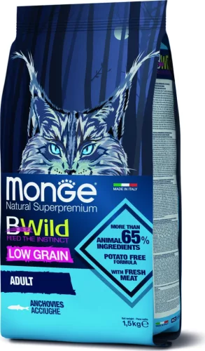 Monge BWild Low Grain Cat Szardella - Adult 1,5 kg 