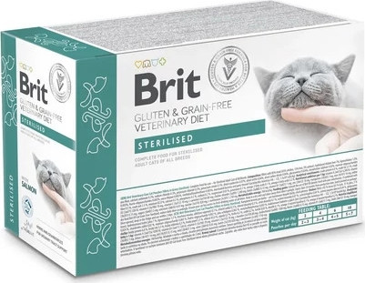 Brit GF Veterinary Sterilised Cat Pouch 12 x 85 g