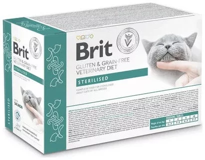 Brit GF Veterinary Sterilised Cat Pouch 12 x 85 g