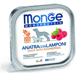   Monge Dog MONOPROTEIN Fruits Paté kacsa-málna 150 g  KARTON - 4 db