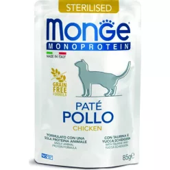 Monge Cat MONOPROTEIN Pouch Paté STERILISED csirke 85 g 