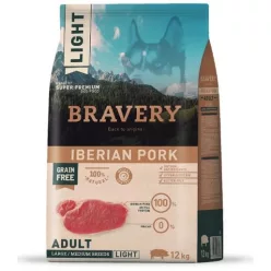   Bravery Iberian Pork LIGHT Adult Large/Medium Breeds kutyatáp 12 kg