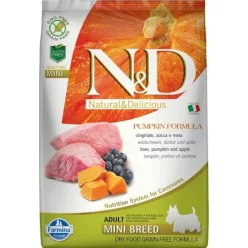   N&D Pumpkin Dog vaddisznó, sütőtök & alma adult mini 7 kg