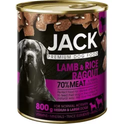 Jack kutya konzerv ragu bárány-rizs 800 g