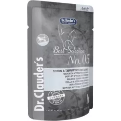   Dr.Clauder's Best Selection Cat No5 alutasak csirke & tonhal spenóttal - Intestinal 85 g KARTON - 16 db