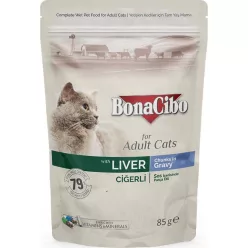 Bonacibo Pouch - Wet Adult Cat Food - Liver 85 g