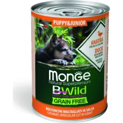   Monge BWild Grain Free Dog PUPPY/JUNIOR - Kacsa sütőtökkel és cukkinivel 400 g