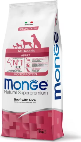 Monge Dog Speciality Line All Breeds Marha & rizs - Adult 12 kg 