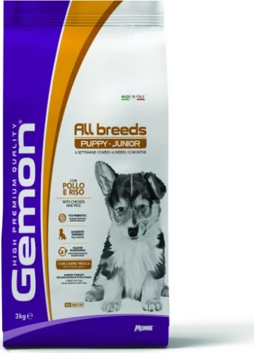 Gemon Dog Puppy & Junior Csirke-rizs 3 kg 