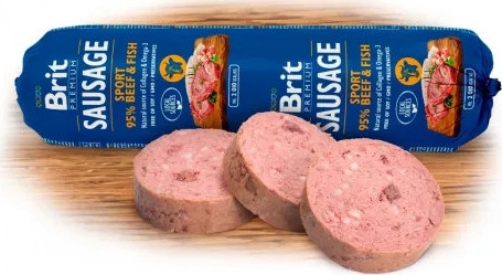Brit Premium Sausage Beef & Fish-Sport formula 800 g