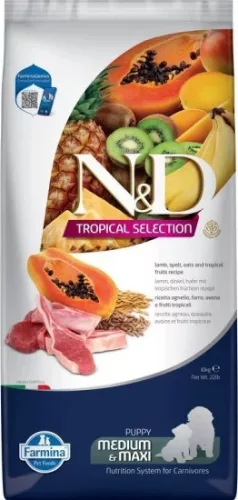 N&D Tropical Selection Dog Lamb Puppy medium/maxi 10 kg
