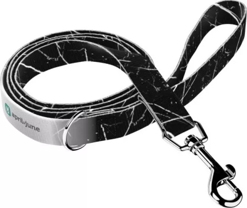 April&June fekete márvány mintás póráz