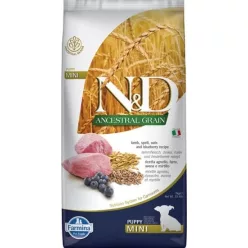   N&D Ancestral Grain Dog bárány, tönköly, zab & áfonya puppy mini 7 kg