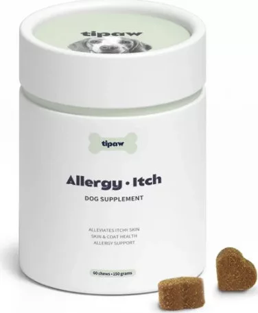 Tipaw Allergy & Itch - Bőr- és szőrproblémák elleni rágótabletta kutyáknak - 60 db