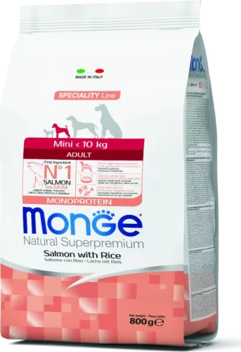 Monge Dog Speciality Line Mini Lazac & rizs - Adult 800 g