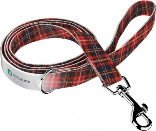 April&June Klasszikus Piros Kockás póráz