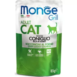 Monge Cat Grill Pouch ADULT nyúl 85 g