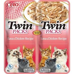 Inaba Cat Twin Packs zselés macskaeledel - csirke, tonhal 2 x 40 g   Inaba Cat Twin Packs zselés macskaeledel - csirke, tonhal 2 x 40 g