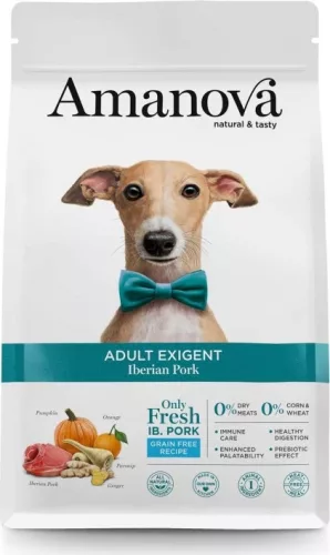 AmaNova Dog Adult Exigent All Breeds Iberian Pork & Pumpkin 2 kg