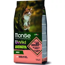 Monge BWild Grain Free Cat Adult Lazac & borsó 1,5 kg