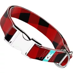 April&June piros és fekete kockás mintás nyakörv