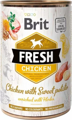 Brit Fresh Chicken with Sweet Potato 400 g KARTON - 6 db