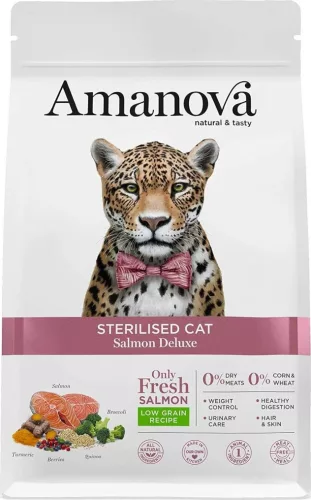 AmaNova Cat LG Sterilised Salmon Deluxe 1,5 kg