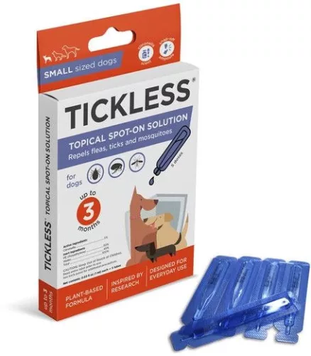 TICKLESS CITRONELLA Topical Spot On Kutyáknak S 5 x 1 ml