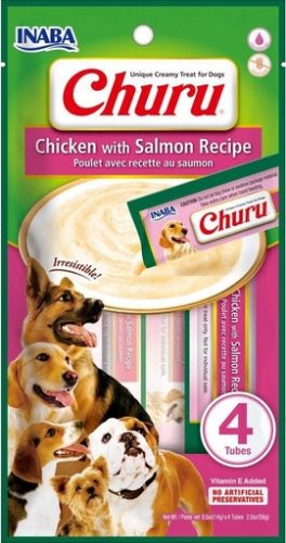 Inaba Dog Churu Püré - csirke, lazac 4 x14 g