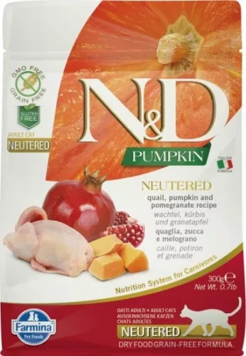 N&D Cat Grain Free Pumpkin fürj ivatalanított 300 g