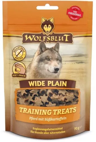 Wolfsblut Wide Plain Training Treats Lóhús Édesburgonyával Snack kutyáknak 70 g