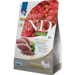   N&D Quinoa Dog Kacsa,brokkoli & spárga neutered adult mini 2,5 kg