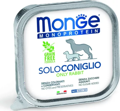 Monge Dog MONOPROTEIN Paté 100% nyúl 150 g  KARTON - 4 db